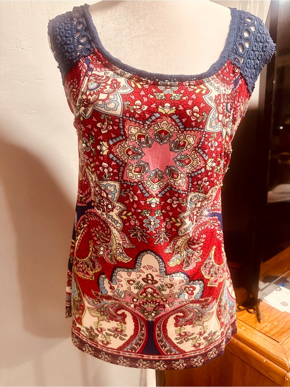 Bila  Paisley Beaded Tank